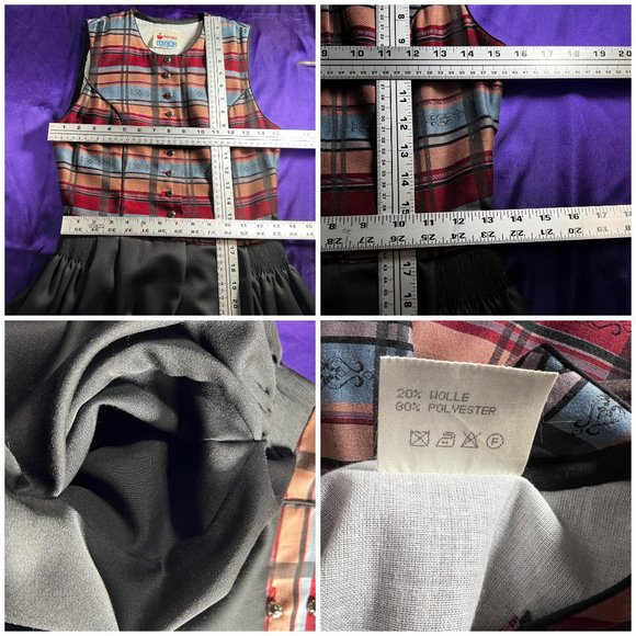 VTG๐ Isola Original traditional high-quality Austrian Dirndl w/ Blouse & Apron - Picture 10 of 16